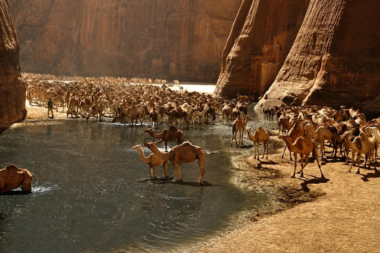 Desert and mangrove coastline at Wadi El Gemal national park