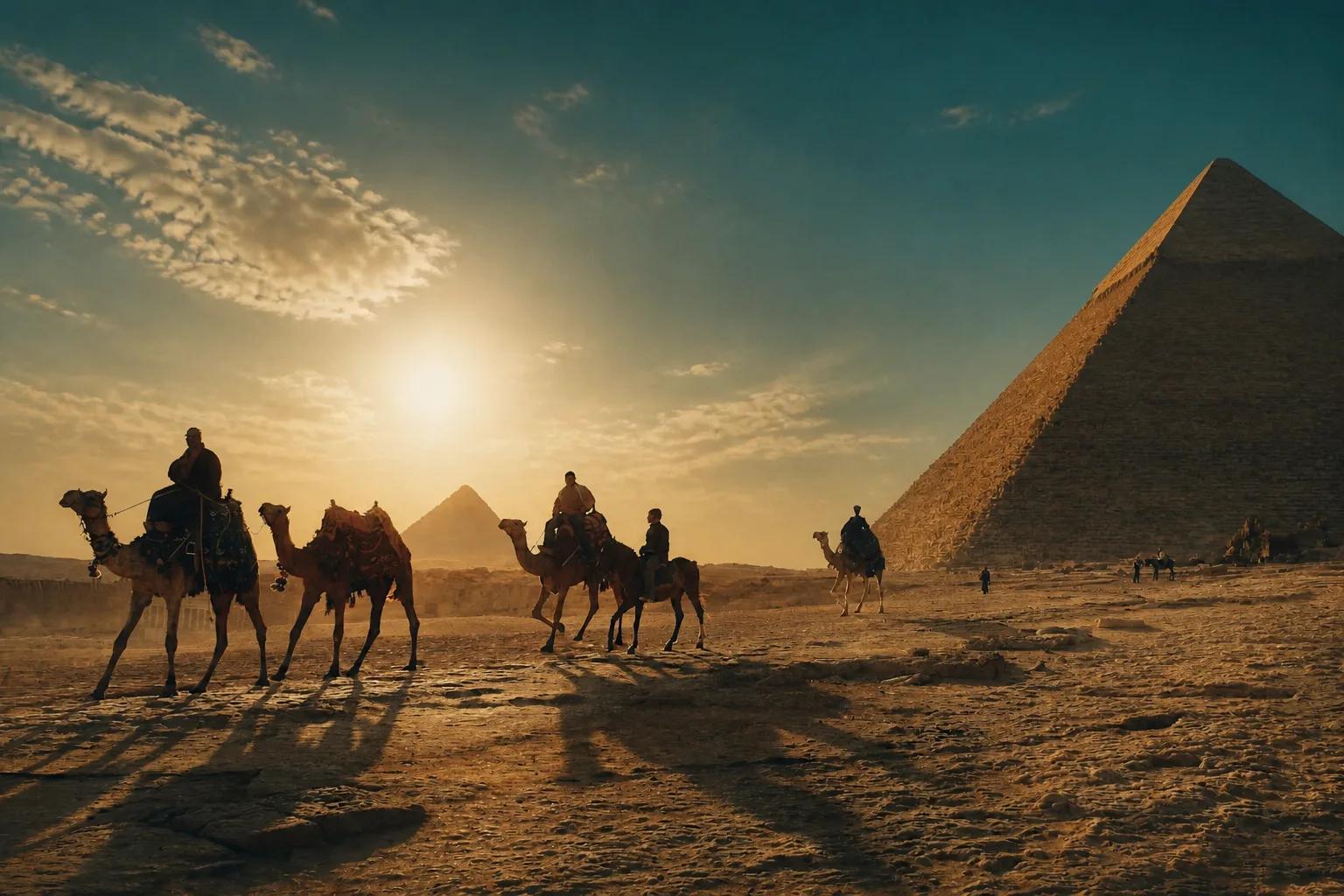 Pyramid of Giza at sunrise – Cruise + Cairo combination itinerary