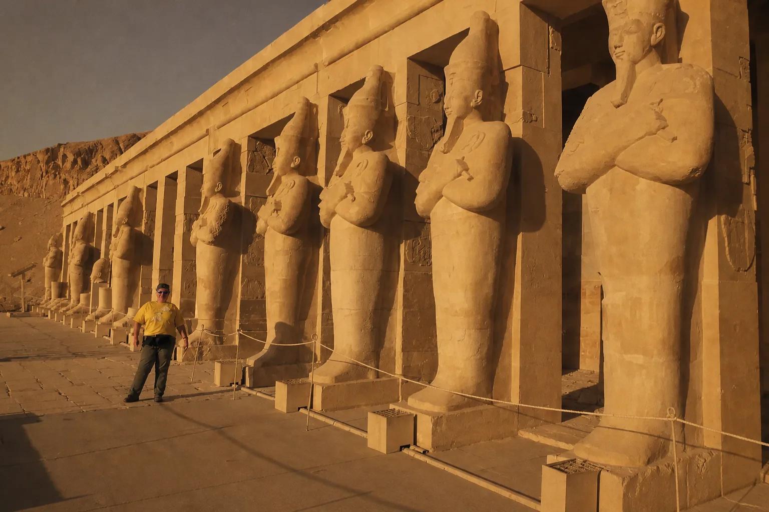 The colonnaded terraces of Hatshepsut's temple at Deir el-Bahari