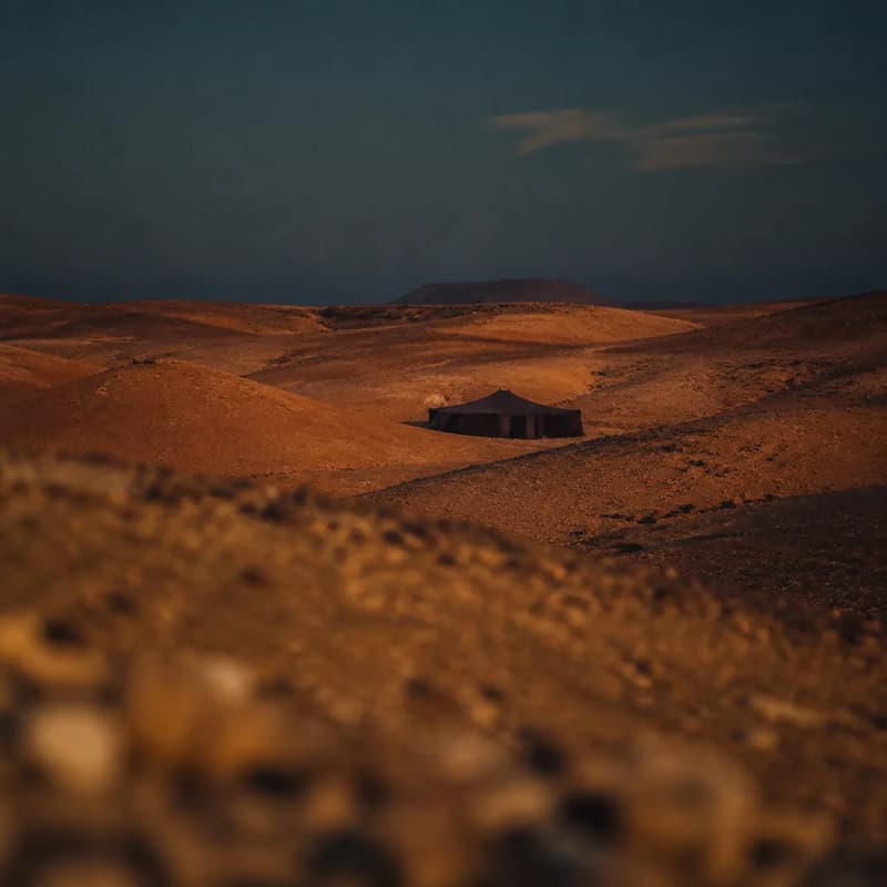 Western Egyptian desert dunes at dusk