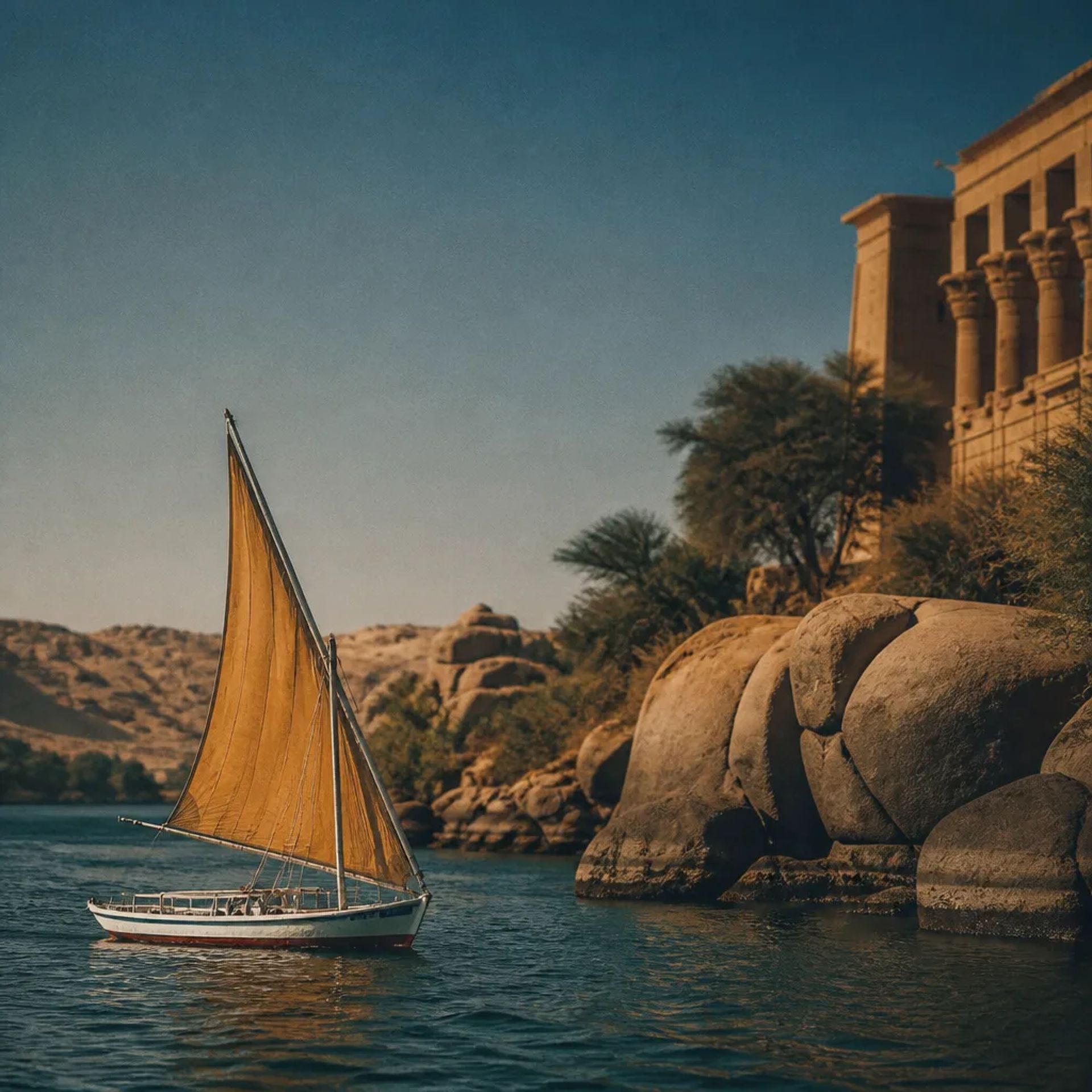 Philae temple area near Aswan
